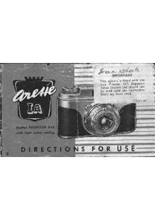 Apparate and Kamerabau Arette 1 A manual. Camera Instructions.